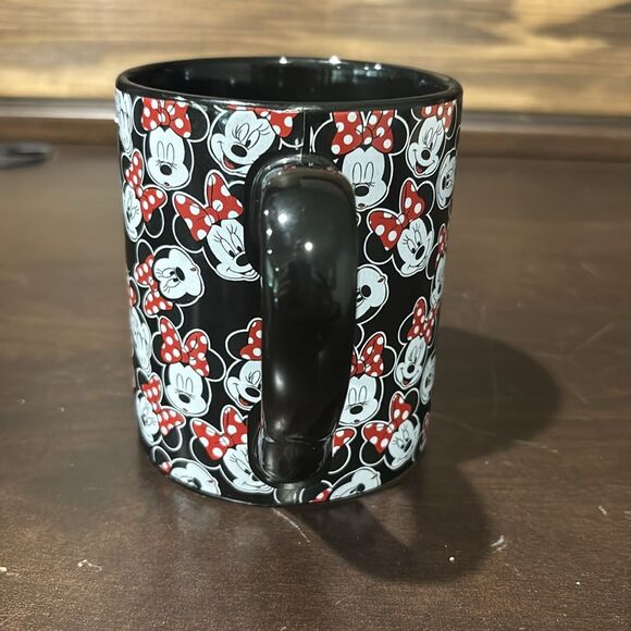 Disney Minnie Mouse Black Red Polka Dot Coffee Cocoa Mug - Picture 2 of 6